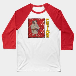 Pugjimbo - Red Background Baseball T-Shirt